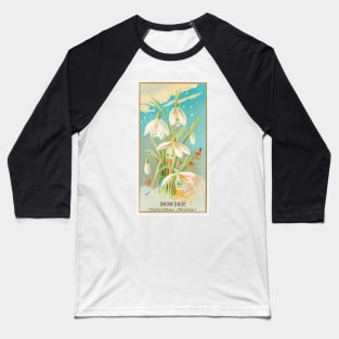 Snowdrop (Galanthus Nivalis) Baseball T-Shirt